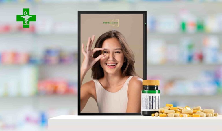Les avantages de l'affichage dynamique en pharmacies pour les fabricants de compléments alimentaires